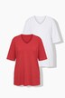 Lot de 2 T-Shirts, col en V et manches courtes