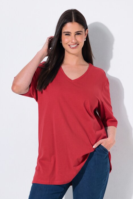 Lot de 2 T-Shirts, col en V et manches courtes