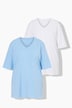T-Shirt, 2er-Pack, V-Ausschnitt, Halbarm