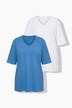 Lot de 2 T-Shirts, col en V et manches courtes