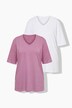 T-shirt, set van 2, V-hals, korte mouwen