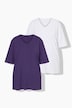 T-Shirt, 2er-Pack, V-Ausschnitt, Halbarm