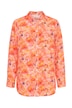 Sunset Floral Long Sleeve Button-Down Blouse