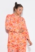 Sunset Floral Long Sleeve Button-Down Blouse