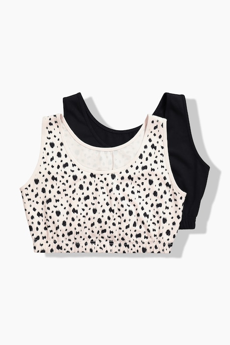 2 Pack Bralettes: Dalmatian