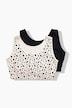 2 Pack Bralettes: Dalmatian