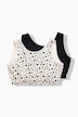 2 Pack Bralettes: Dalmatian