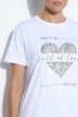 T-shirt, boxy fit, heart print, lettering