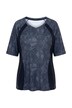 Funktions-Shirt, Schlangenmuster, V-Ausschnitt, Halbarm