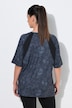 Funktions-Shirt, Schlangenmuster, V-Ausschnitt, Halbarm