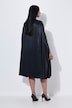 Capekleid, Satin, A-Linie, V-Ausschnitt, Cape-Ärmel