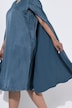 Capekleid, Satin, A-Linie, V-Ausschnitt, Cape-Ärmel