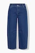 Barrel-jeans, vide ballonben, 5 lommer, elastisk linning