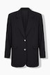 Oversize-Blazer, silberne Herz-Knöpfe, Komplettfutter