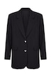Oversize-Blazer, silberne Herz-Knöpfe, Komplettfutter