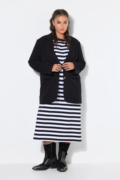 Oversize-Blazer, silberne Herz-Knöpfe, Komplettfutter