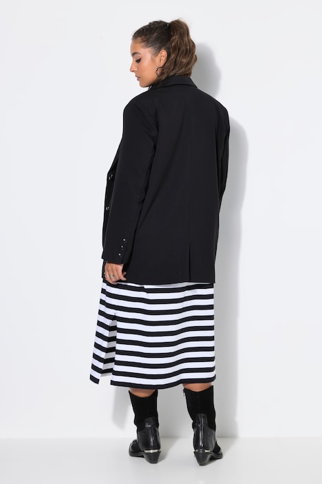 Oversize-Blazer, silberne Herz-Knöpfe, Komplettfutter