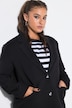Oversize-Blazer, silberne Herz-Knöpfe, Komplettfutter