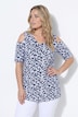 Cold-Shoulder-Shirt, A-Linie, Herzen