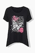 Longshirt, A-Linie, Schmetterlinge, Zipfelsaum