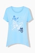 Longshirt, A-Linie, Schmetterlinge, Zipfelsaum