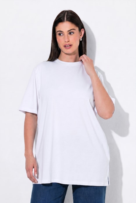 T-Shirt, Stehkragen, Halbarm