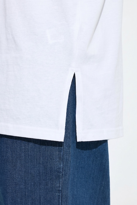 T-Shirt, Stehkragen, Halbarm