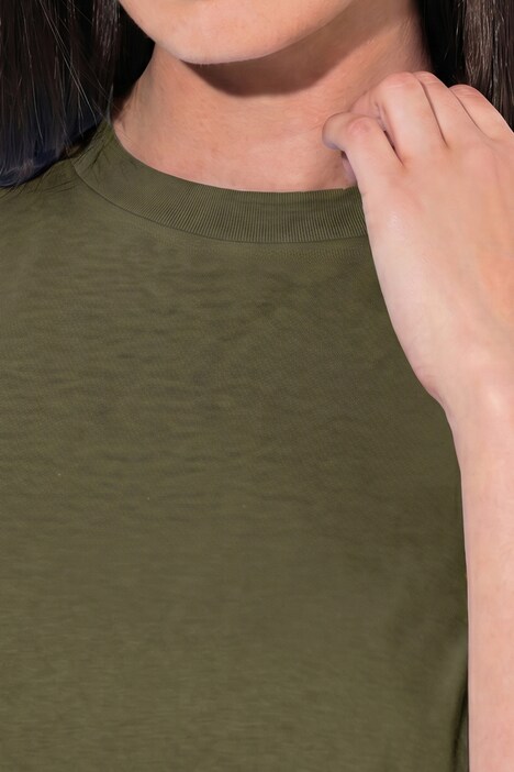T-Shirt, Stehkragen, Halbarm