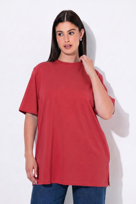 T-Shirt, Stehkragen, Halbarm