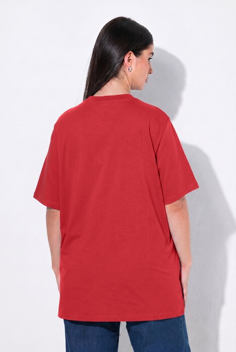 T-Shirt, Stehkragen, Halbarm