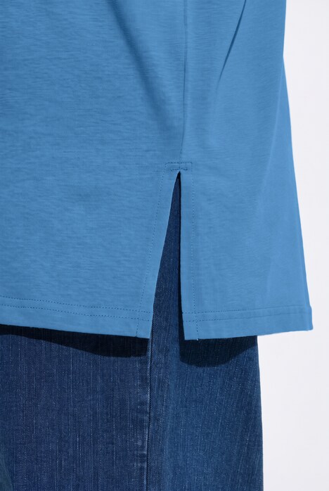 T-Shirt, Stehkragen, Halbarm