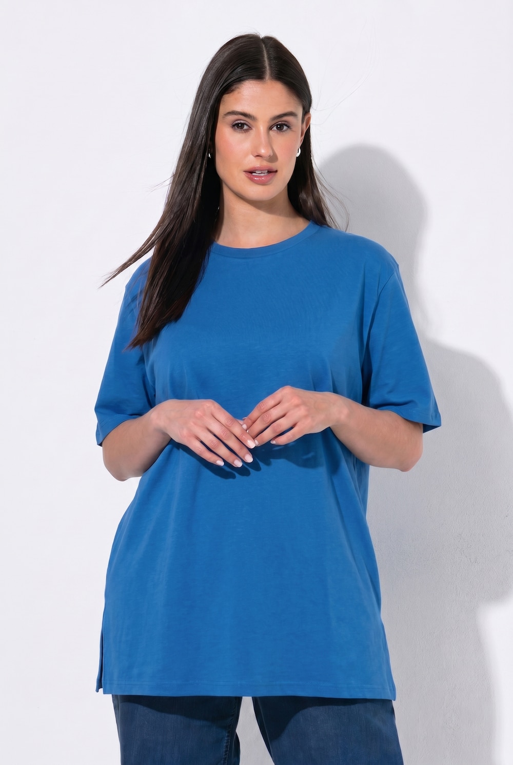 T-shirt, opstaande kraag, korte mouwen