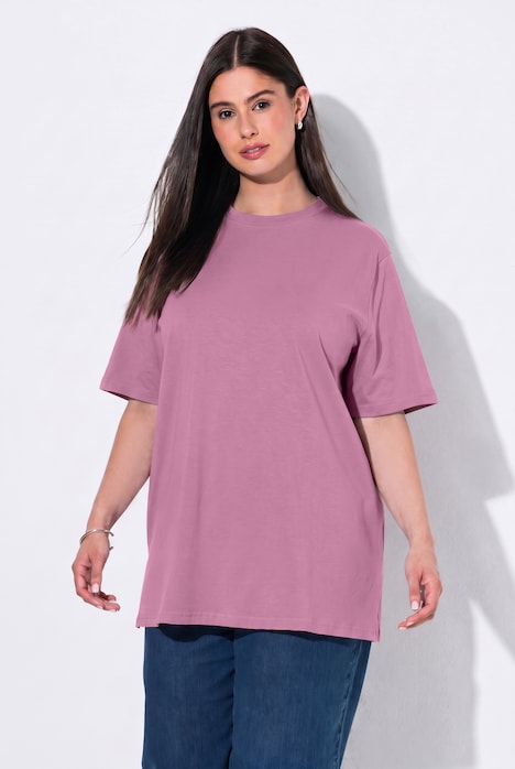 T-shirt col montant, manches courtes