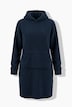 Loungewear-Kleid, Teddyfleece, oversized, Kapuze, Langarm