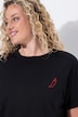 T-shirt, boxy fit, chili-print op de achterkant met sierkraaltjes