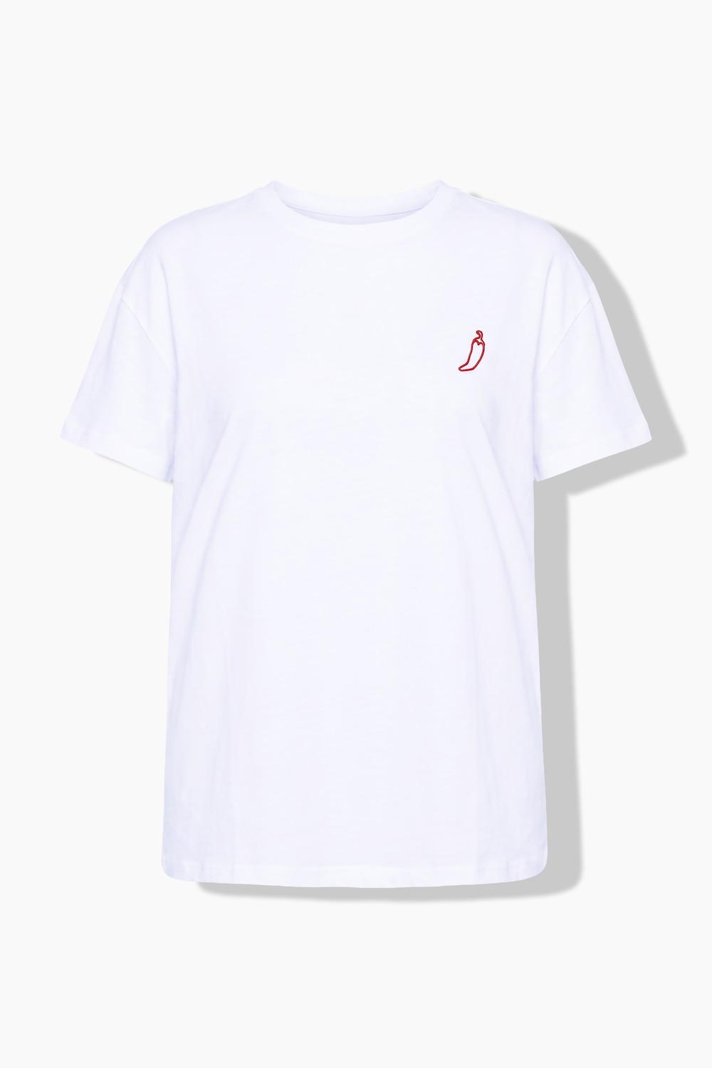 Stora storlekar T-shirt i boxig passform, Dam, vit, storlek: 44, Bomull, Angel of Style