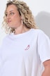 T-shirt, coupe Boxy Fit, imprimé piment au dos et perles fantaisie