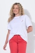 T-shirt, coupe Boxy Fit, imprimé piment au dos et perles fantaisie