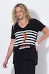 T-Shirt, A-Linie, Chili-Motiv, Glitzersteinchen