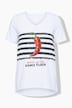 T-Shirt, A-Linie, Chili-Motiv, Glitzersteinchen