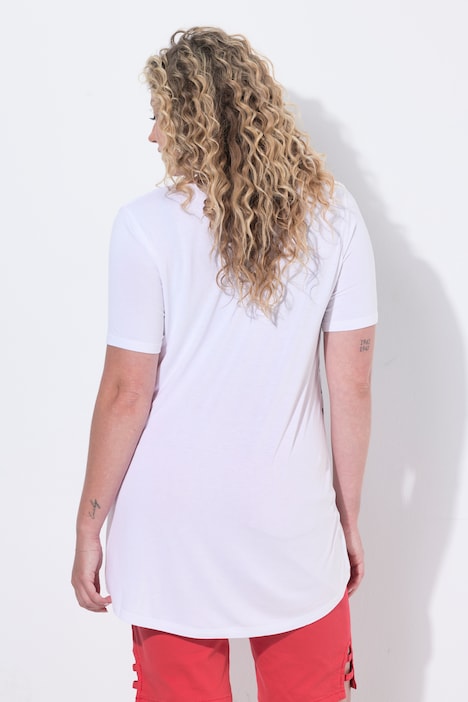 T-Shirt, A-Linie, Chili-Motiv, Glitzersteinchen