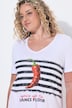 T-Shirt, A-Linie, Chili-Motiv, Glitzersteinchen