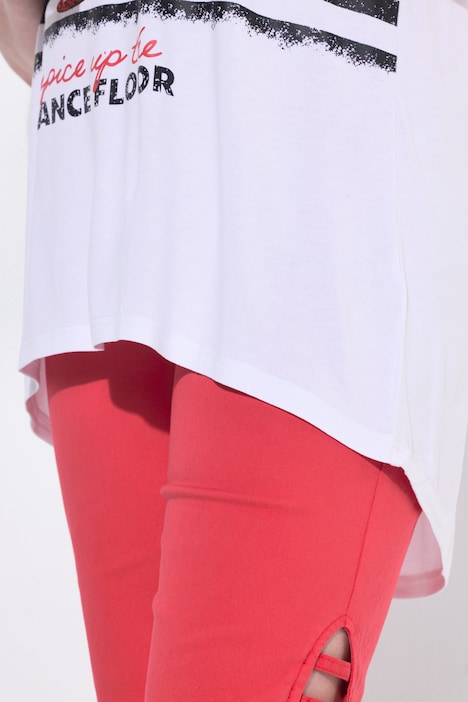 T-Shirt, A-Linie, Chili-Motiv, Glitzersteinchen