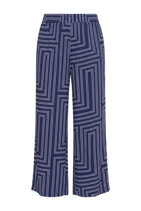 Geometric Print Elastic Waist Palazzo Pants