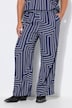 Palazzohose, Wide Legs, Grafikprint, Elastikbund