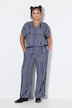 Palazzohose, Wide Legs, Grafikprint, Elastikbund