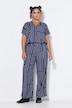 Palazzohose, Wide Legs, Grafikprint, Elastikbund
