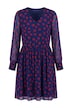 Kleid, A-Line, Kiss-Alloverprint, Ballon-Langarm