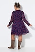 Kleid, A-Line, Kiss-Alloverprint, Ballon-Langarm