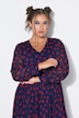 Kleid, A-Line, Kiss-Alloverprint, Ballon-Langarm